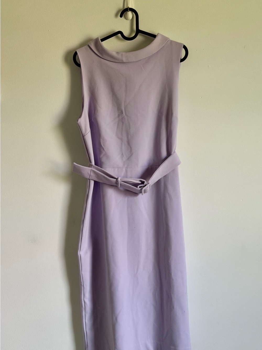 Ann Taylor Lavender Sleeveless Midi Dress with Self Belt
